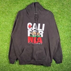 Freeway Exchange California Republic Hoodie XL Black Graphic Pullover‎